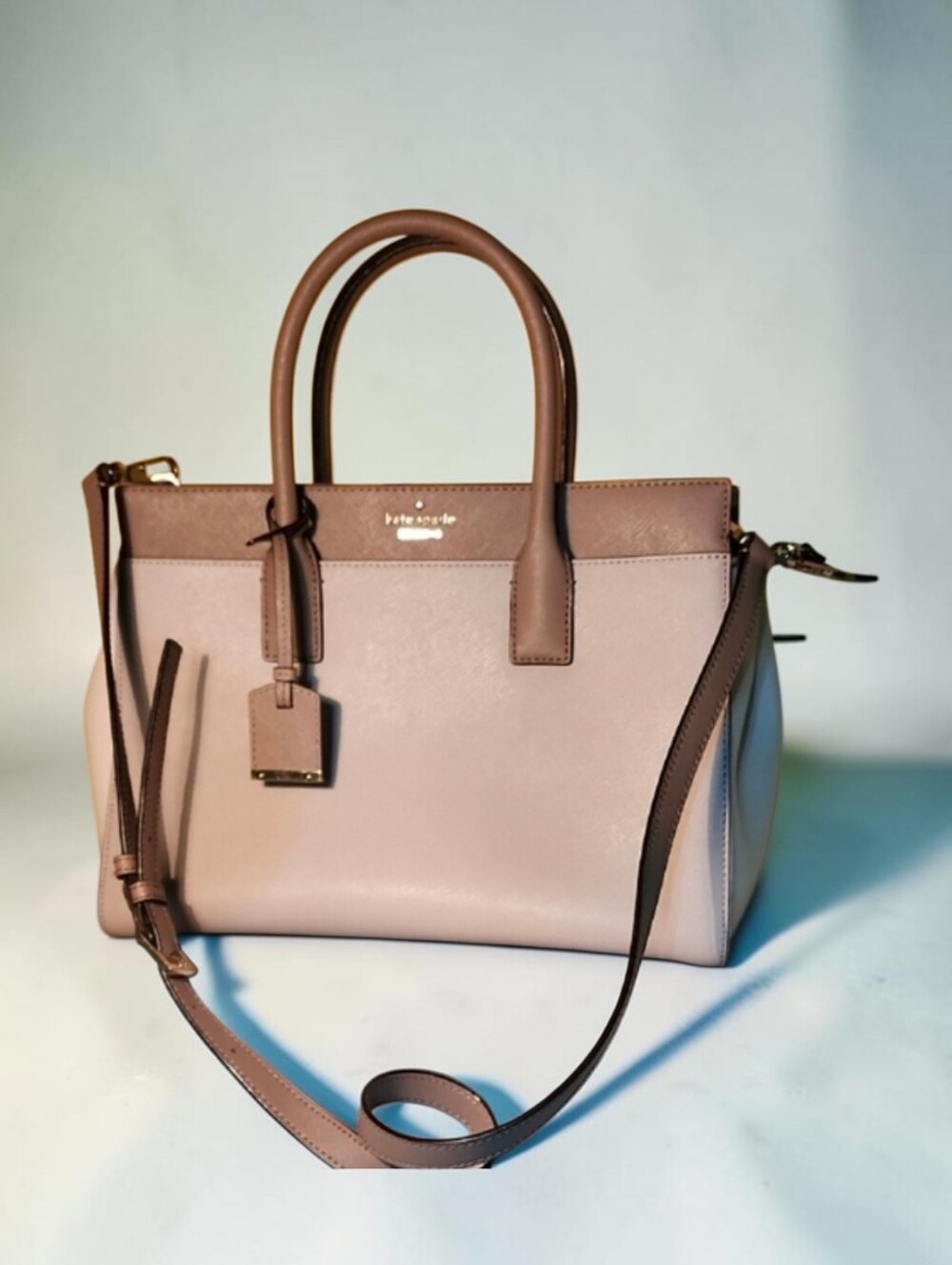 Kate Spade Candace Two-Toned Neutral Structured Satchel Large NWOT Daily Purse - Picture 14 of 14
